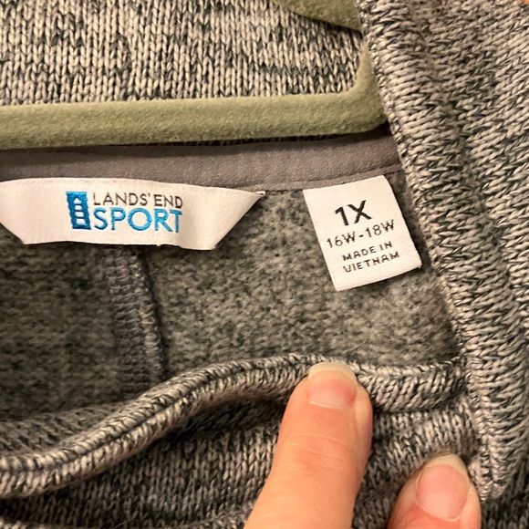 Lands' End Women's Heather Gray Cowl Neck Sweater - Picture 2 of 5